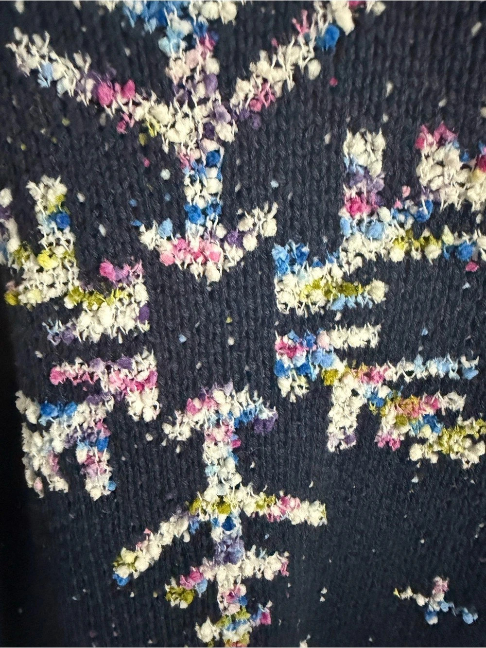 J.Jill Embroidered Snowflake Sweater Snowflake Crewneck Sweater XS - Picture 6 of 8